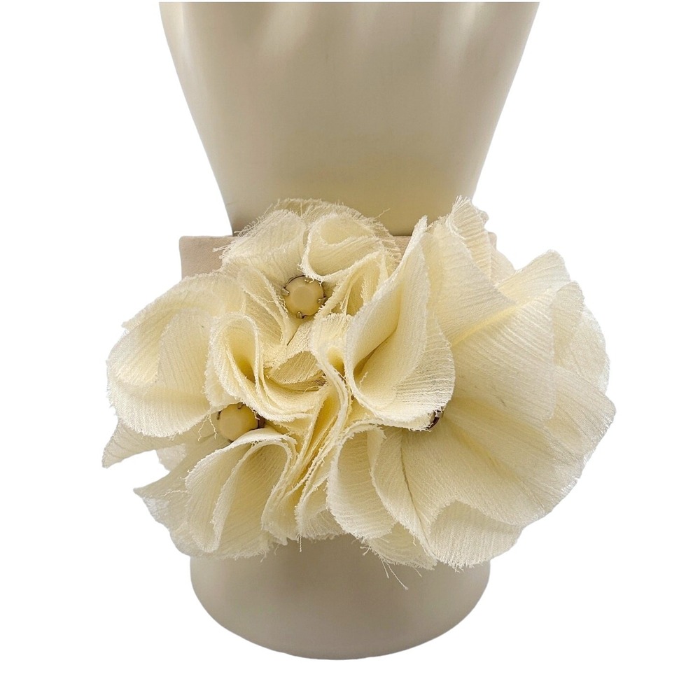 Tasha Cuff Bracelet‎ Ivory Floral Silk Statement Nordstrom Bridal Garden Party